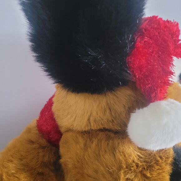 Golden Bear JCPenney Holiday Collection Santa Brown Dog Plush Hat & Scarf 24" - Picture 7 of 13